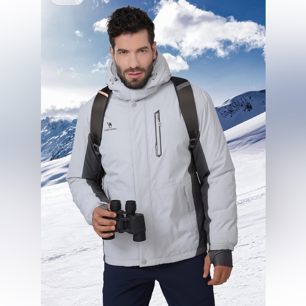 Camel Crown, Men's Waterproof Ski Jacket Warm Winter Snow Coat